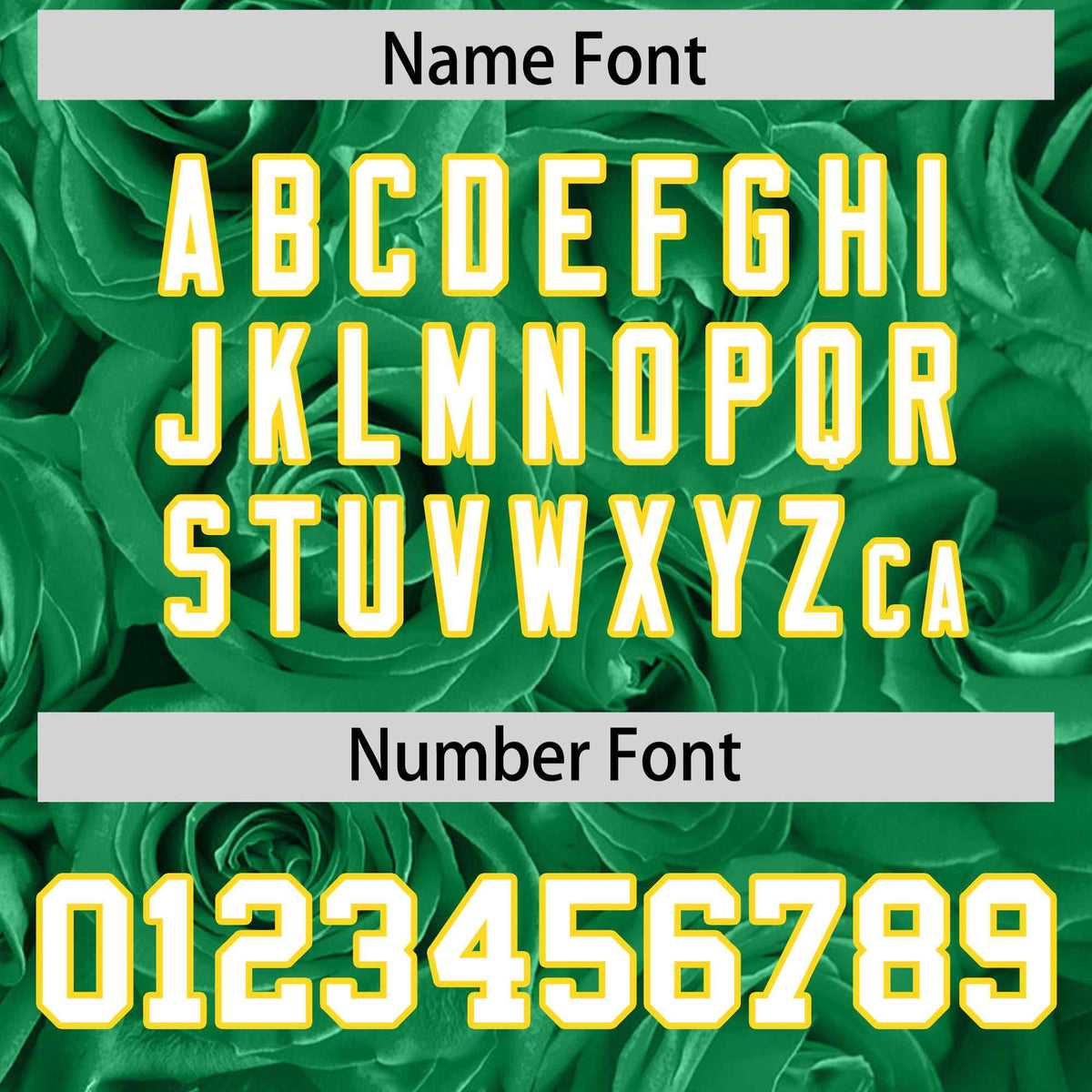 Custom Kelly Green Gold Split Rose Print Authentic Baseball Jersey| KXKSHOP