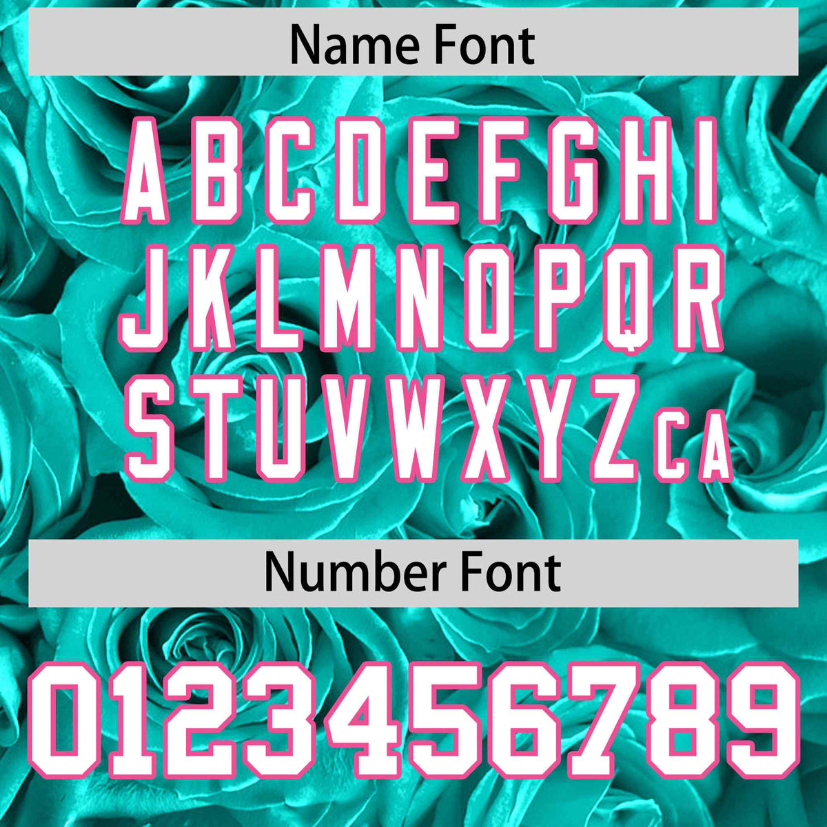 Custom Aqua Pink Split Rose Print Authentic Baseball Jersey| KXKSHOP