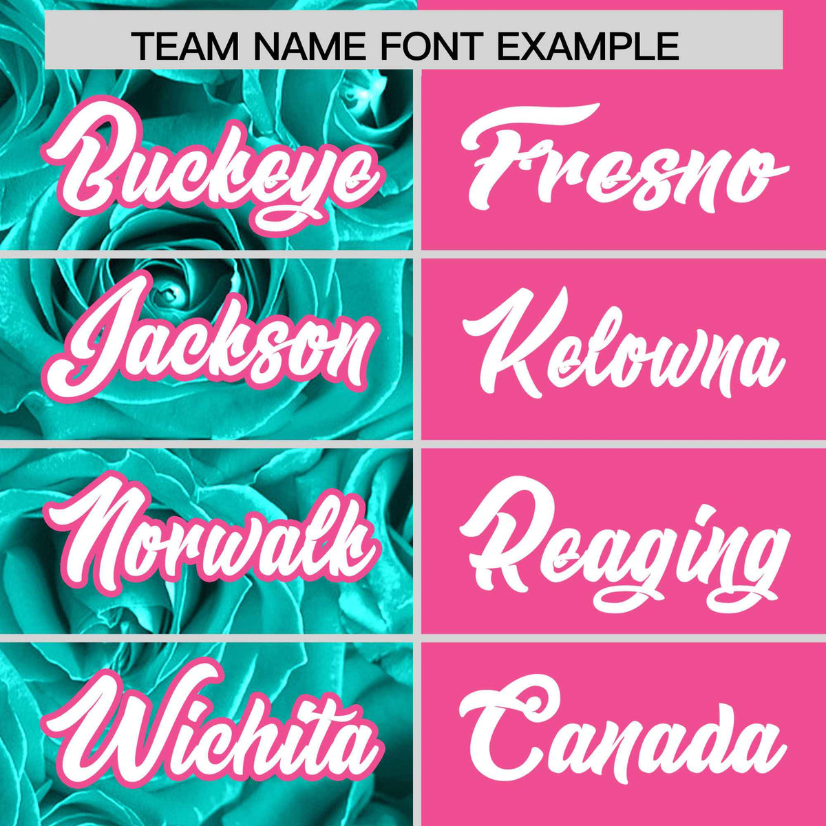 Custom Aqua Pink Split Rose Print Authentic Baseball Jersey| KXKSHOP