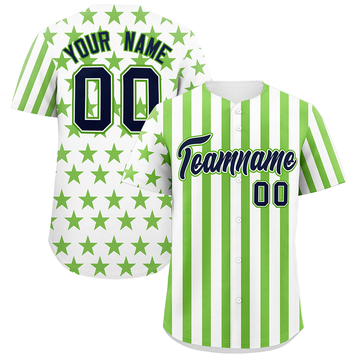 Custom White Neon Green American Flag Graffiti Pattern Baseball Jersey| KXKSHOP