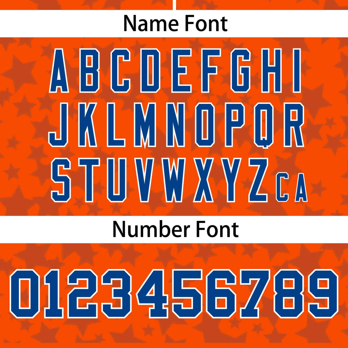 Custom Orange Royal Personalized Star Graffiti Pattern Authentic Baseball Jersey