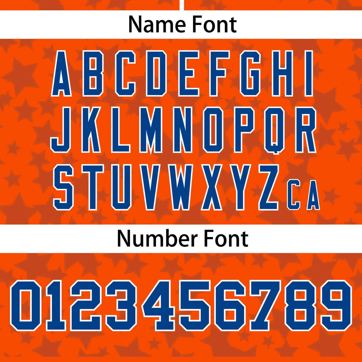 Custom Orange Royal Personalized Star Graffiti Pattern Authentic Baseball Jersey