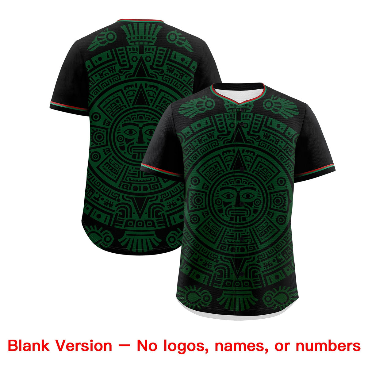 Custom Black Dark Green Kelly Green Graffiti Pattern Mexican style Stretch Fabric Baseball Jersey| KXKSHOP