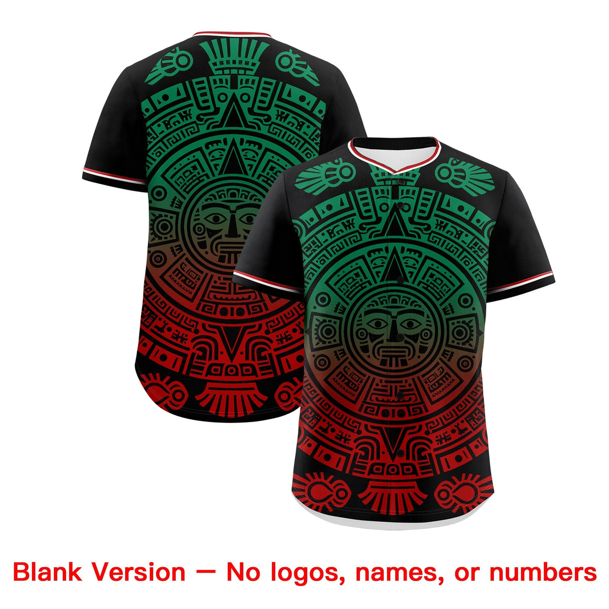 Custom Black Kelly Green Red Graffiti Pattern Mexican style Stretch Fabric Baseball Jersey| KXKSHOP