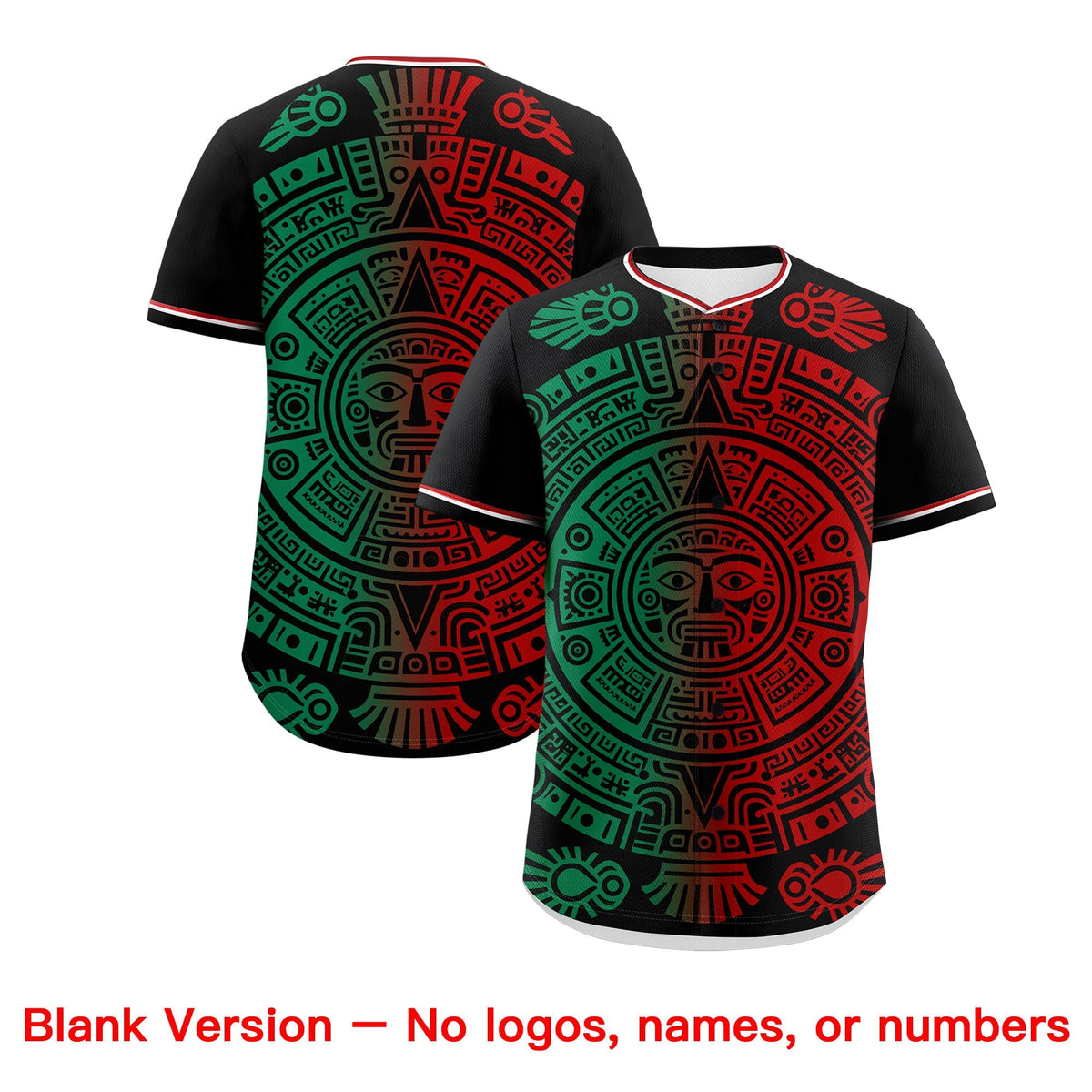 Custom Black Kelly Green Red Graffiti Pattern Mexican style Stretch Fabric Baseball Jersey| KXKSHOP