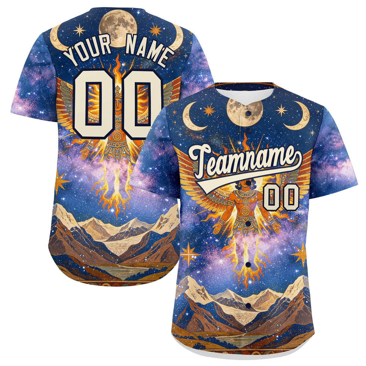 Custom Cream Navy Graffiti Pattern Mexican style Stretch Fabric Baseball Jersey| KXKSHOP