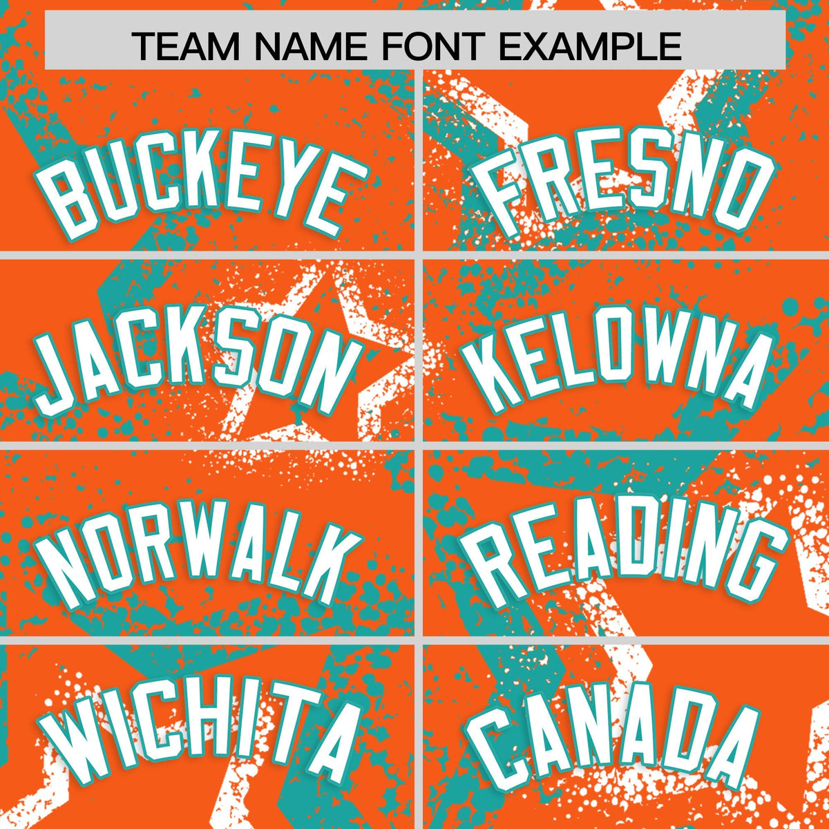 Custom Orange White Aqua Star-Shaped Ink Texture Graffiti Pattern Baseball Jersey | Sublimation Printed &amp; Stitched,Add Name and Numbern,Perfect for Parties,Perfect for Training | KXKSHOP