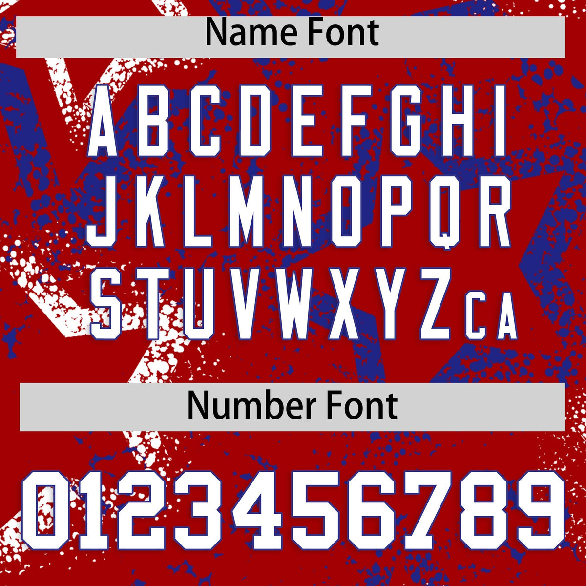 Custom Red White Royal Blue Star-Shaped Ink Texture Graffiti Pattern Baseball Jersey | Sublimation Printed & Stitched,Add Name and Numbern,Perfect for Parties,Perfect for Training | KXKSHOP