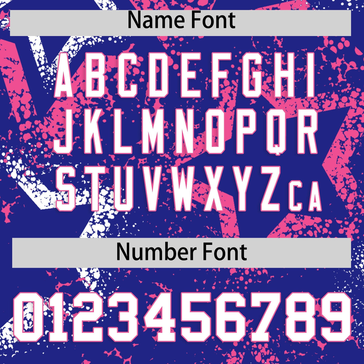 Custom Royal Blue White Pink Star-Shaped Ink Texture Graffiti Pattern Baseball Jersey | Sublimation Printed &amp; Stitched,Add Name and Numbern,Perfect for Parties,Perfect for Training | KXKSHOP