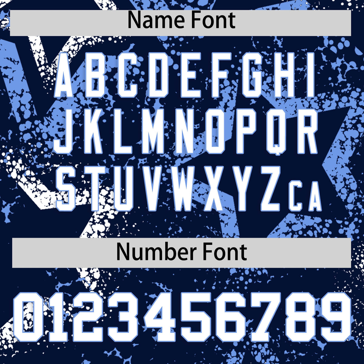 Custom Navy White Light Blue Star-Shaped Ink Texture Graffiti Pattern Baseball Jersey | Sublimation Printed &amp; Stitched,Add Name and Numbern,Perfect for Parties,Perfect for Training | KXKSHOP