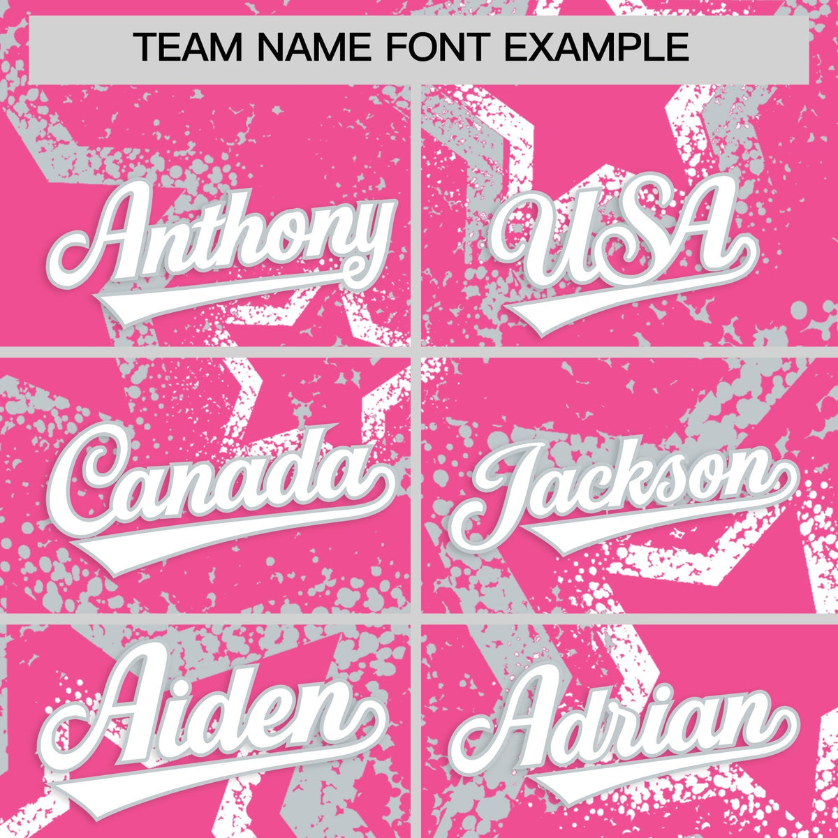 Custom Pink White Silver Star-Shaped Ink Texture Graffiti Pattern Baseball Jersey | Sublimation Printed &amp; Stitched,Add Name and Numbern,Perfect for Parties,Perfect for Training | KXKSHOP