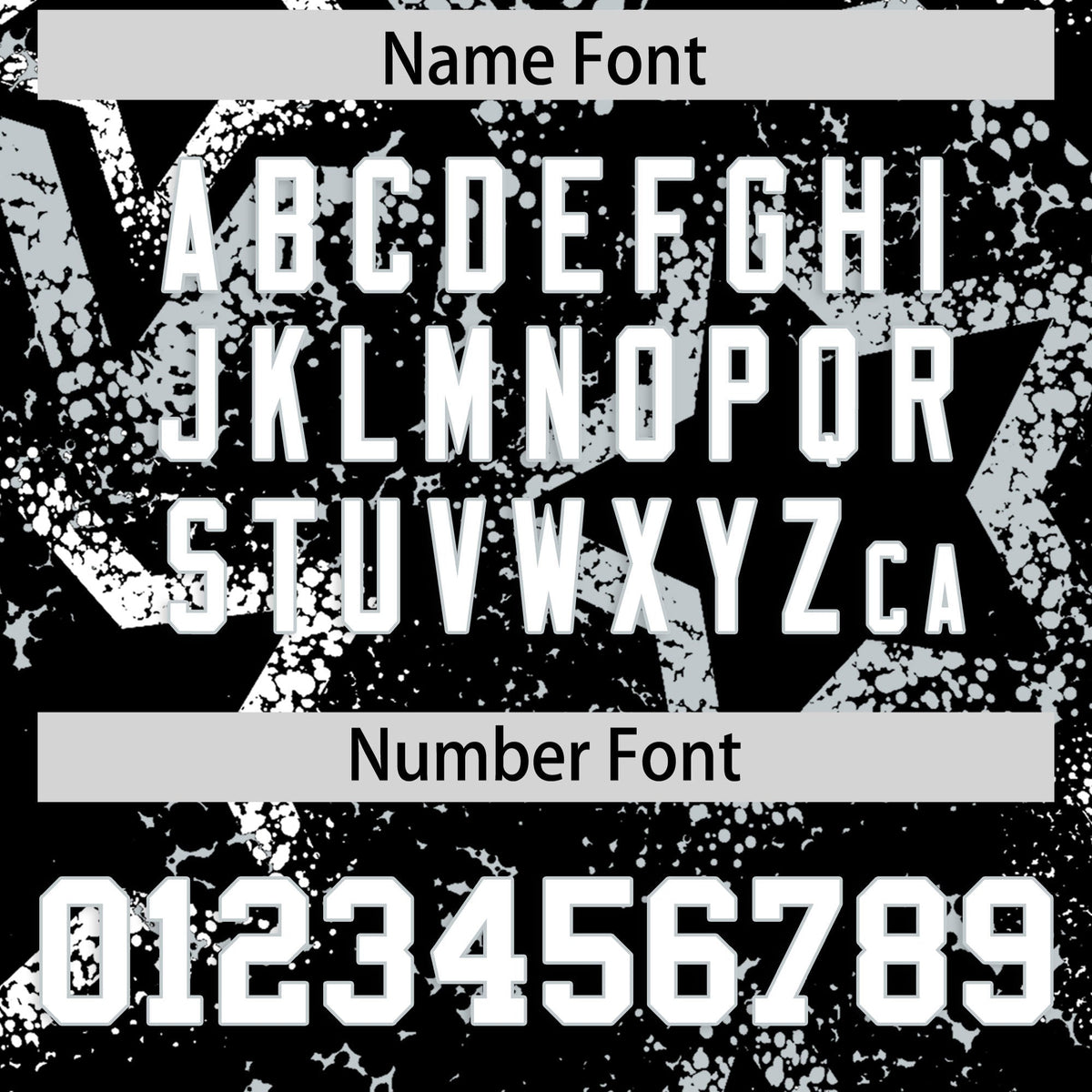 Custom Black White Silver Star-Shaped Ink Texture Graffiti Pattern Baseball Jersey | Sublimation Printed & Stitched,Add Name and Numbern,Perfect for Parties,Perfect for Training | KXKSHOP