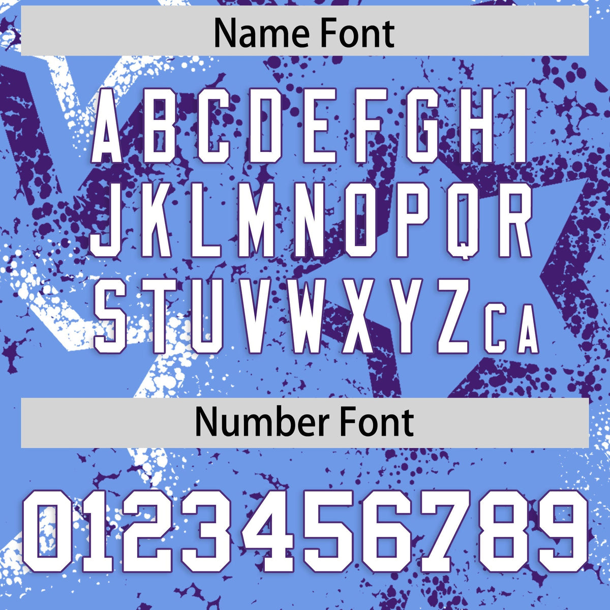 Custom Light Blue White Purple Star-Shaped Ink Texture Graffiti Pattern Baseball Jersey | Sublimation Printed &amp; Stitched,Add Name and Numbern,Perfect for Parties,Perfect for Training | KXKSHOP