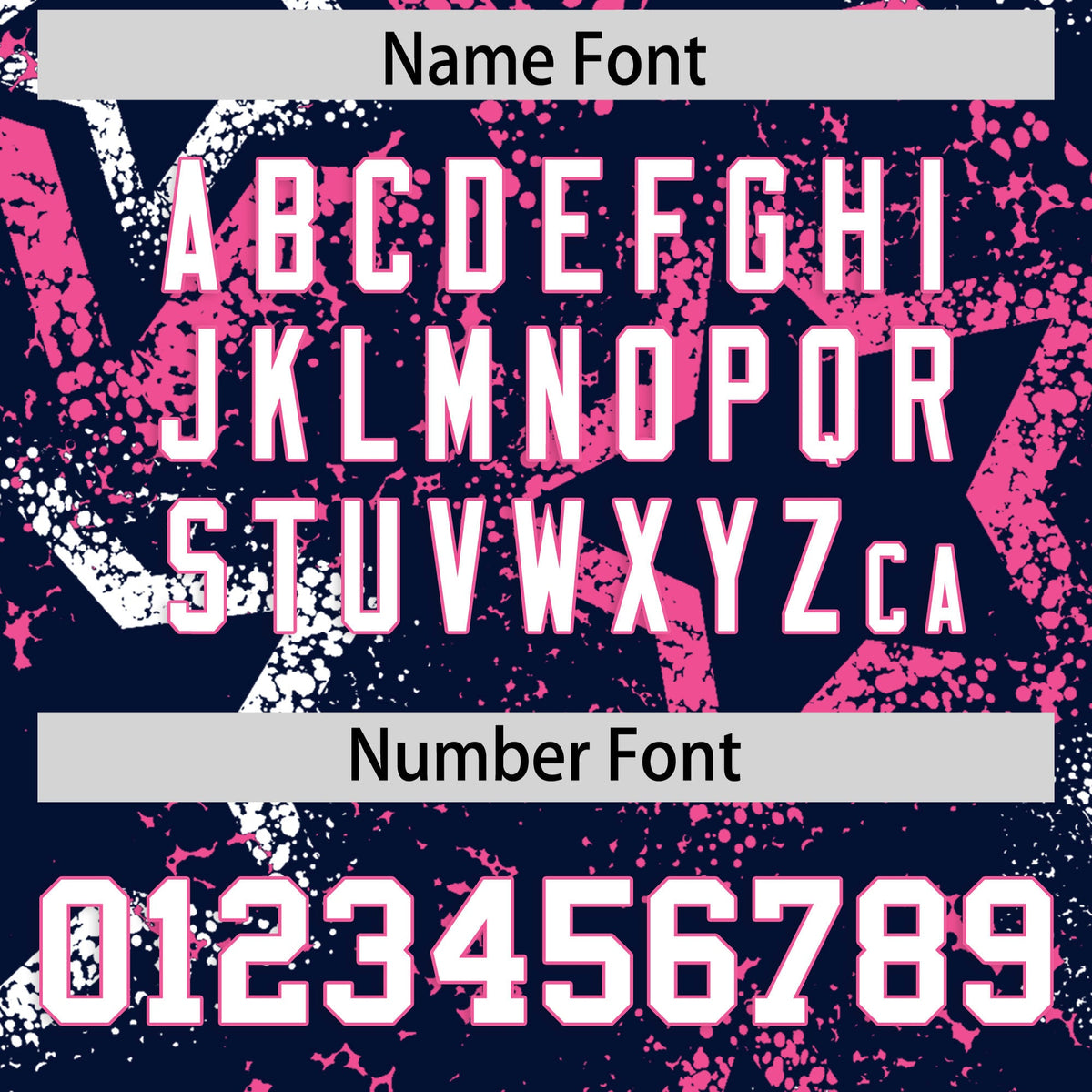 Custom Navy White Pink Star-Shaped Ink Texture Graffiti Pattern Baseball Jersey | Sublimation Printed &amp; Stitched,Add Name and Numbern,Perfect for Parties,Perfect for Training | KXKSHOP