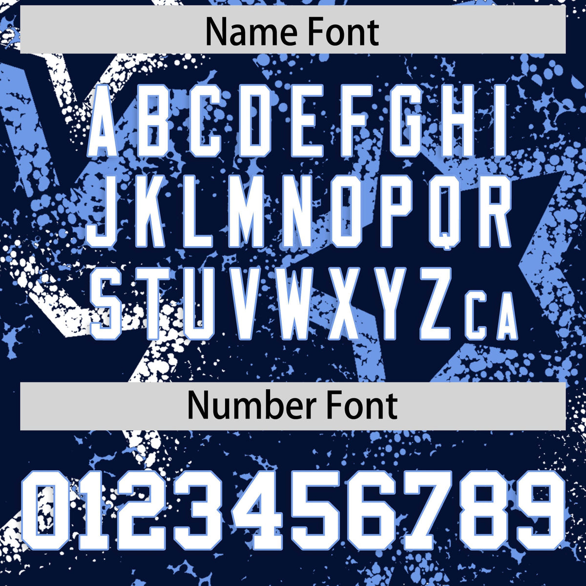 Custom Navy White Light Blue Star-Shaped Ink Texture Graffiti Pattern Baseball Jersey | Sublimation Printed &amp; Stitched,Add Name and Numbern,Perfect for Parties,Perfect for Training | KXKSHOP