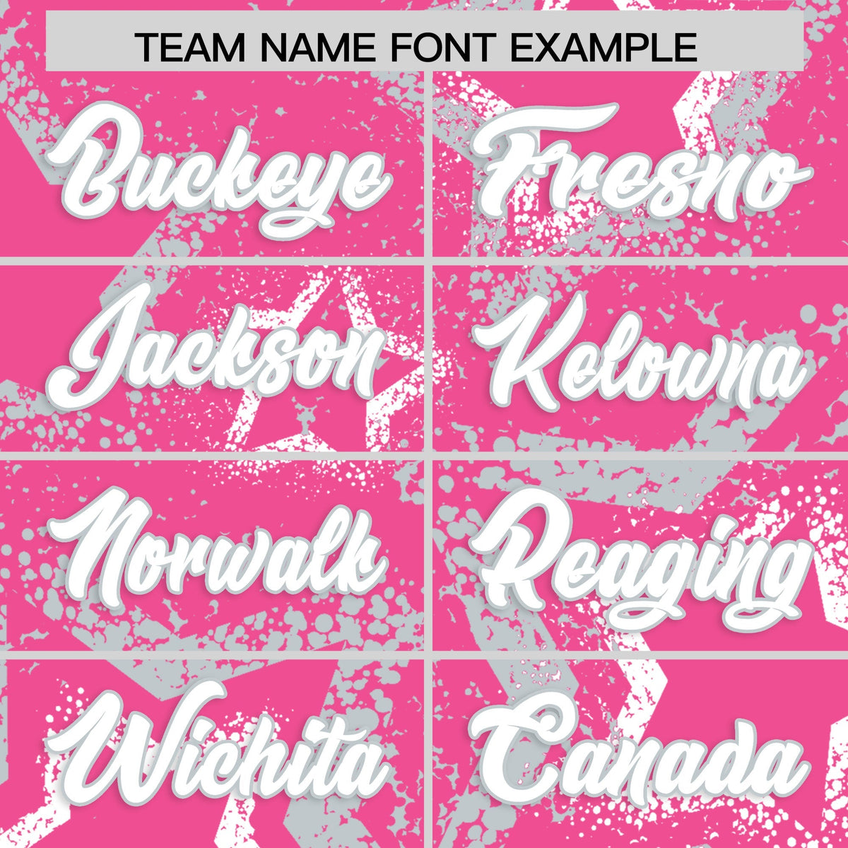 Custom Pink White Silver Star-Shaped Ink Texture Graffiti Pattern Baseball Jersey | Sublimation Printed &amp; Stitched,Add Name and Numbern,Perfect for Parties,Perfect for Training | KXKSHOP