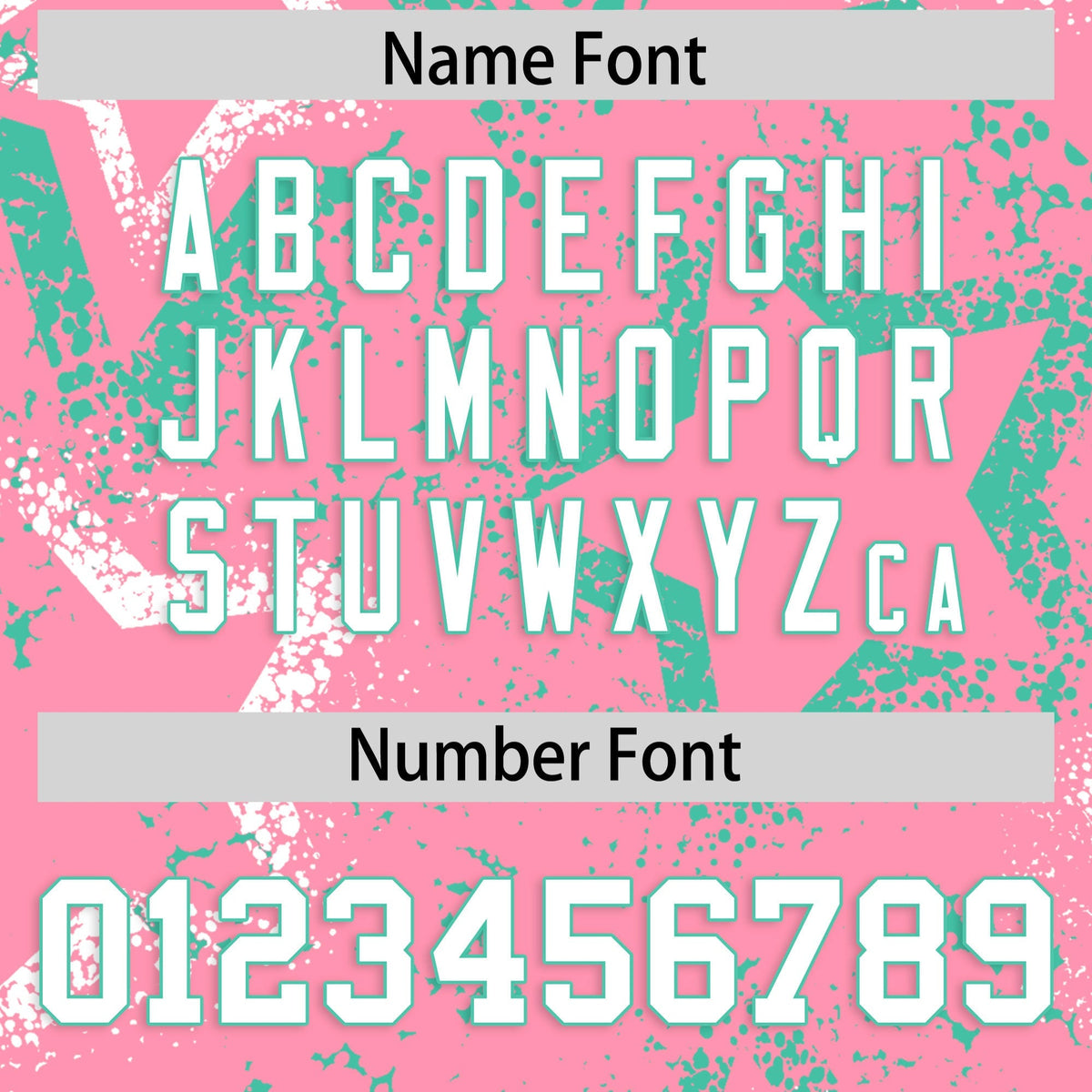 Custom Light Pink White Bright Green Star-Shaped Ink Texture Graffiti Pattern Baseball Jersey | Sublimation Printed & Stitched,Add Name and Numbern,Perfect for Parties,Perfect for Training | KXKSHOP