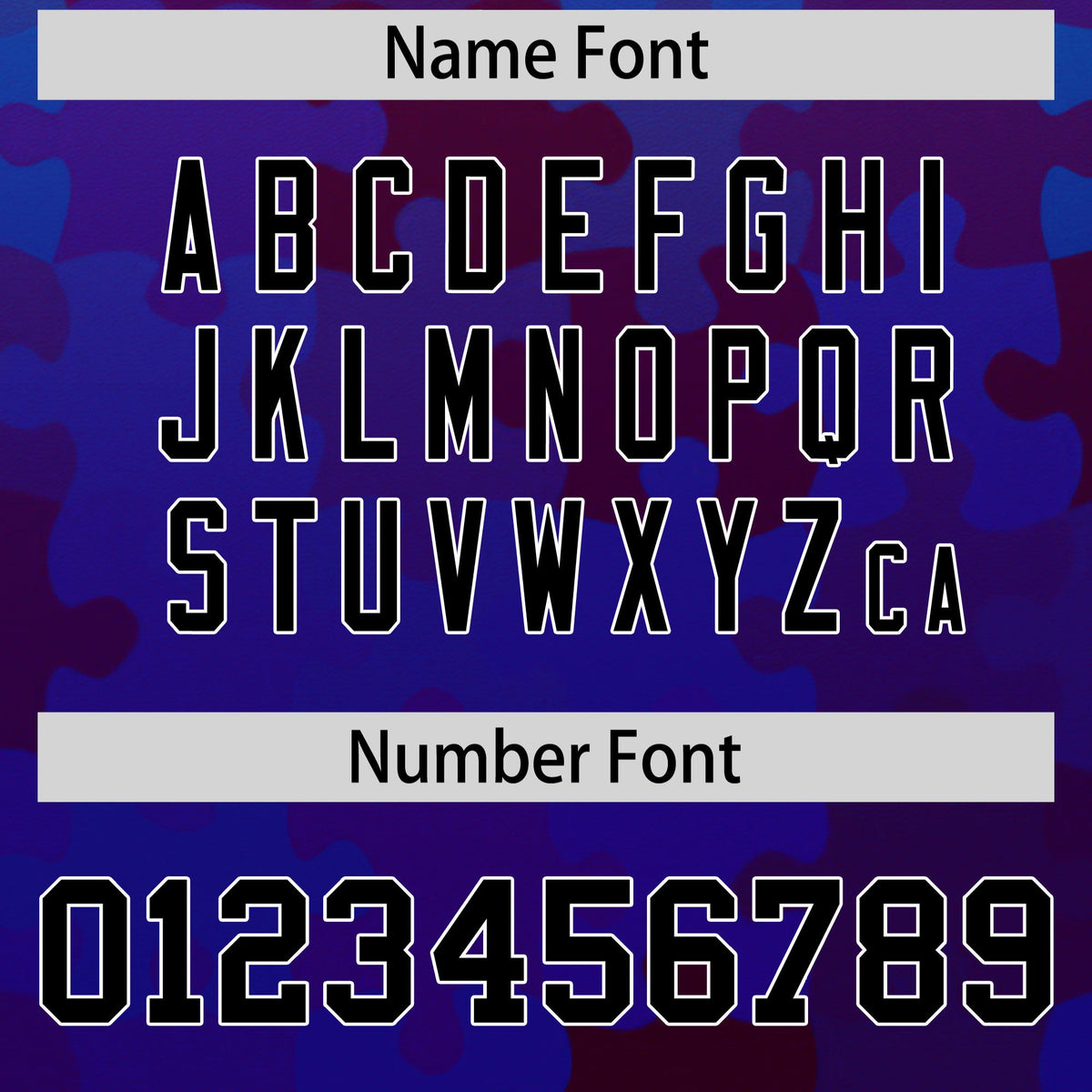 Custom Blue Black White Puzzle Elements Baseball Jersey | Sublimation Printed &amp; Stitched,Add Name and Numbern,Perfect for Teams | KXKSHOP