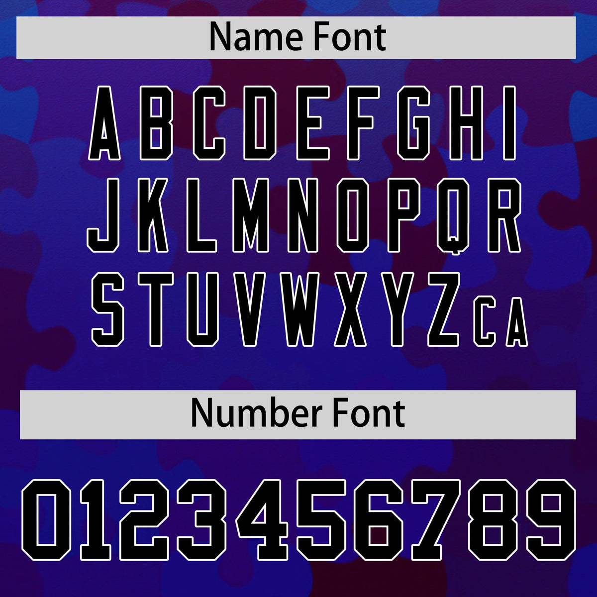 Custom Blue Black White Puzzle Elements Baseball Jersey | Sublimation Printed &amp; Stitched,Add Name and Numbern,Perfect for Teams | KXKSHOP