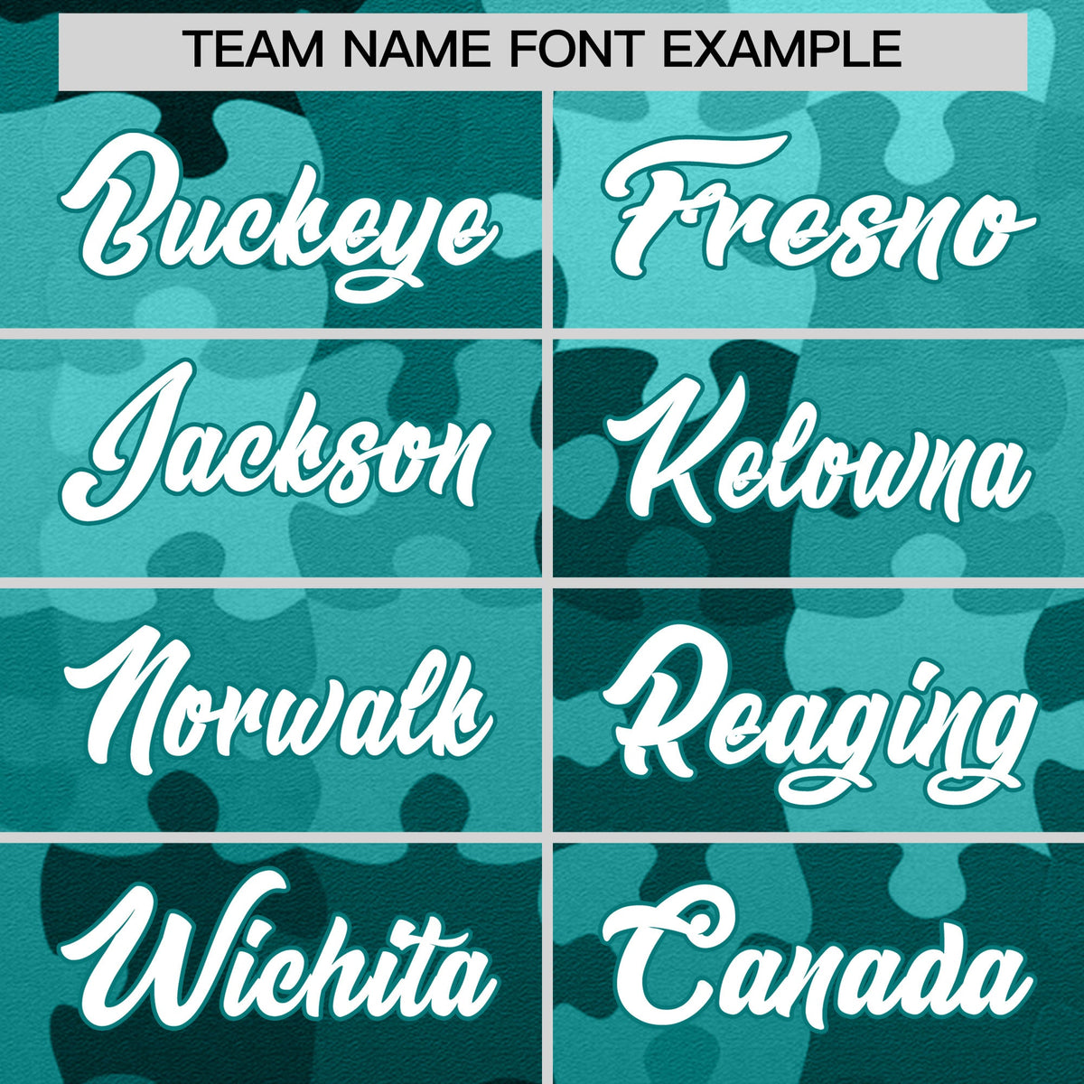 Custom White Aqua Puzzle Elements Baseball Jersey | Sublimation Printed &amp; Stitched,Add Name and Numbern,Perfect for Teams | KXKSHOP