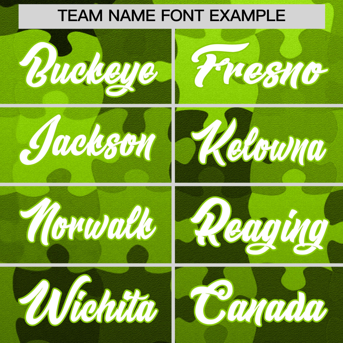 Custom White Neon Green Puzzle Elements Baseball Jersey | Sublimation Printed &amp; Stitched,Add Name and Numbern,Perfect for Teams | KXKSHOP