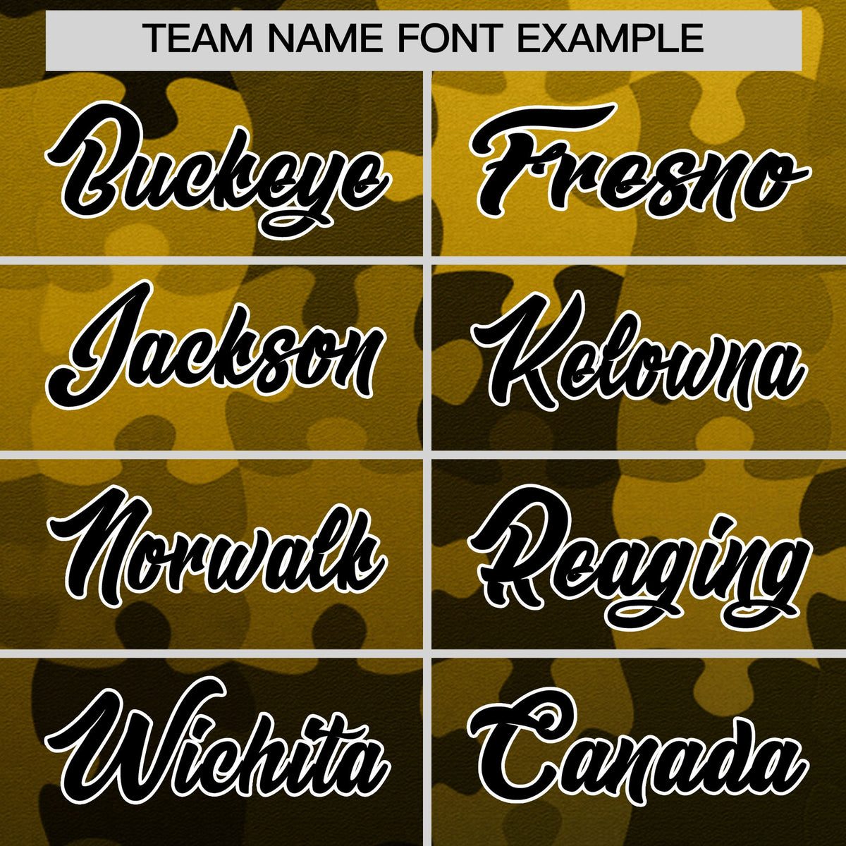 Custom Gold Black White Puzzle Elements Baseball Jersey | Sublimation Printed &amp; Stitched,Add Name and Numbern,Perfect for Teams | KXKSHOP