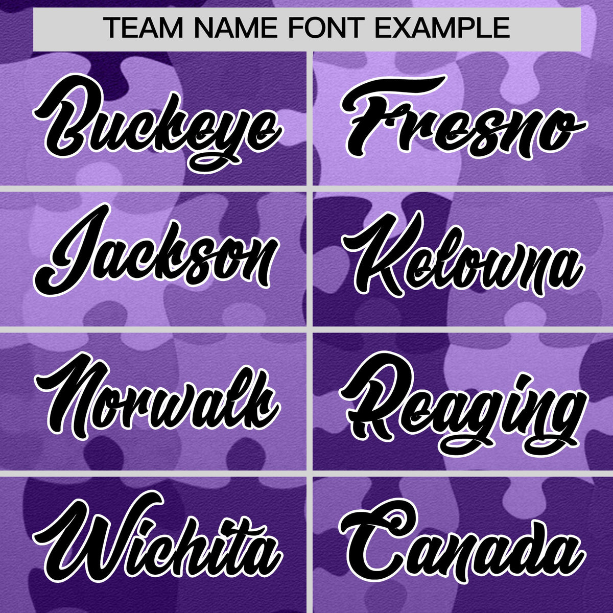 Custom Purple Black White Puzzle Elements Baseball Jersey | Sublimation Printed &amp; Stitched,Add Name and Numbern,Perfect for Teams | KXKSHOP