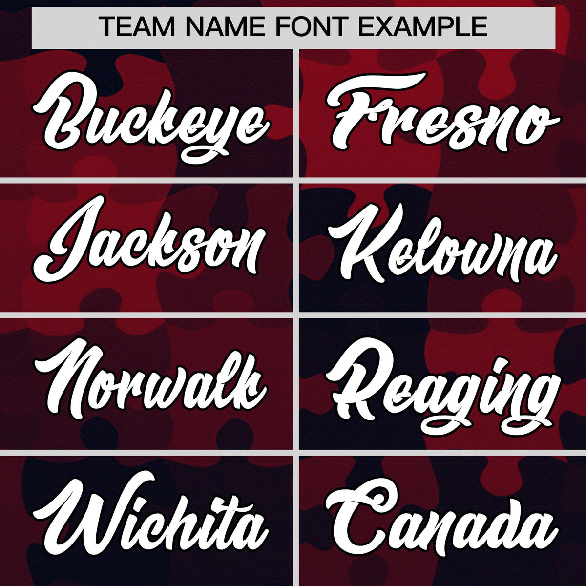 Custom Red White Black Puzzle Elements Baseball Jersey | Sublimation Printed &amp; Stitched,Add Name and Numbern,Perfect for Teams | KXKSHOP