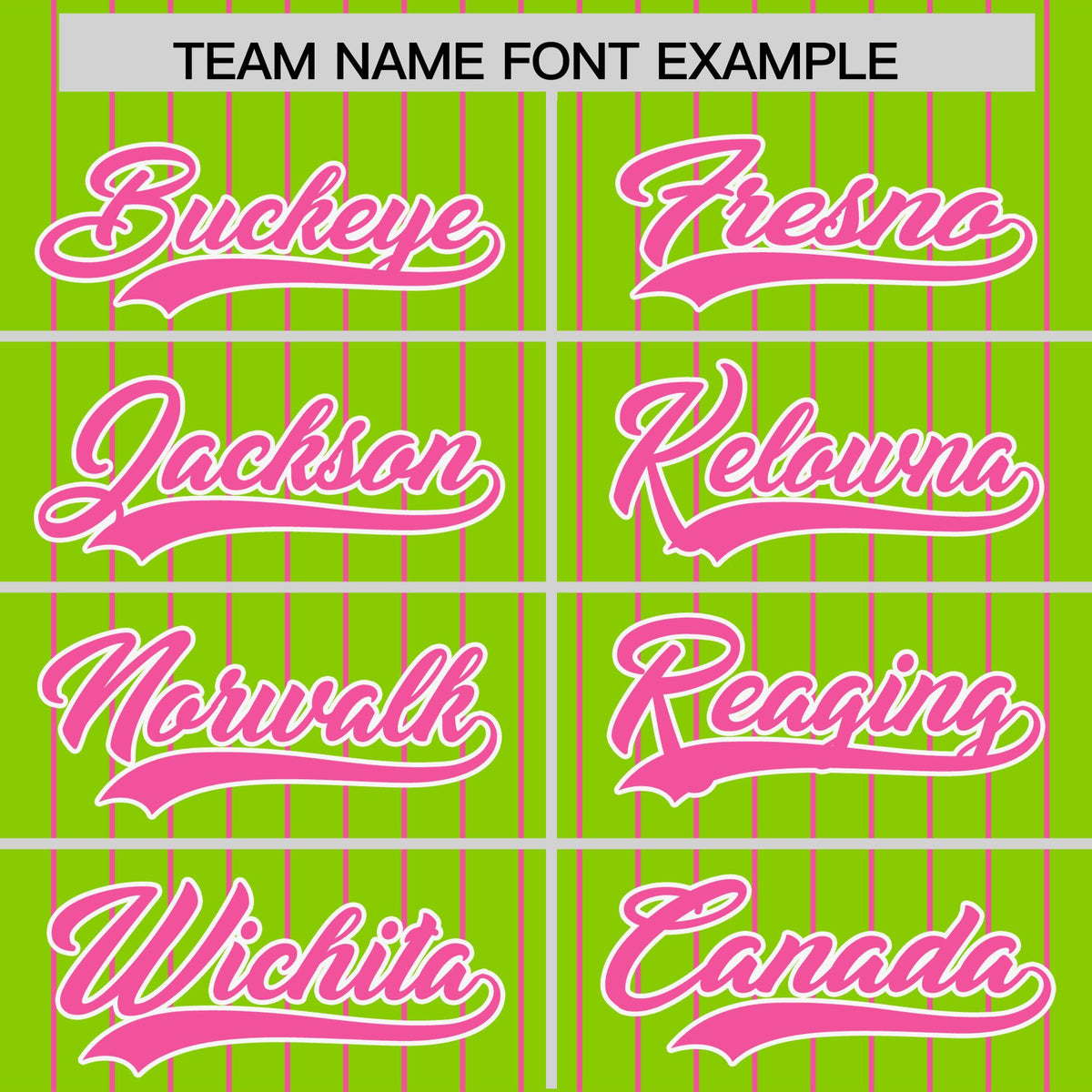 Custom Neon Green Pink Pinstripe Personalized Two-Tone Authentic Baseball Jersey