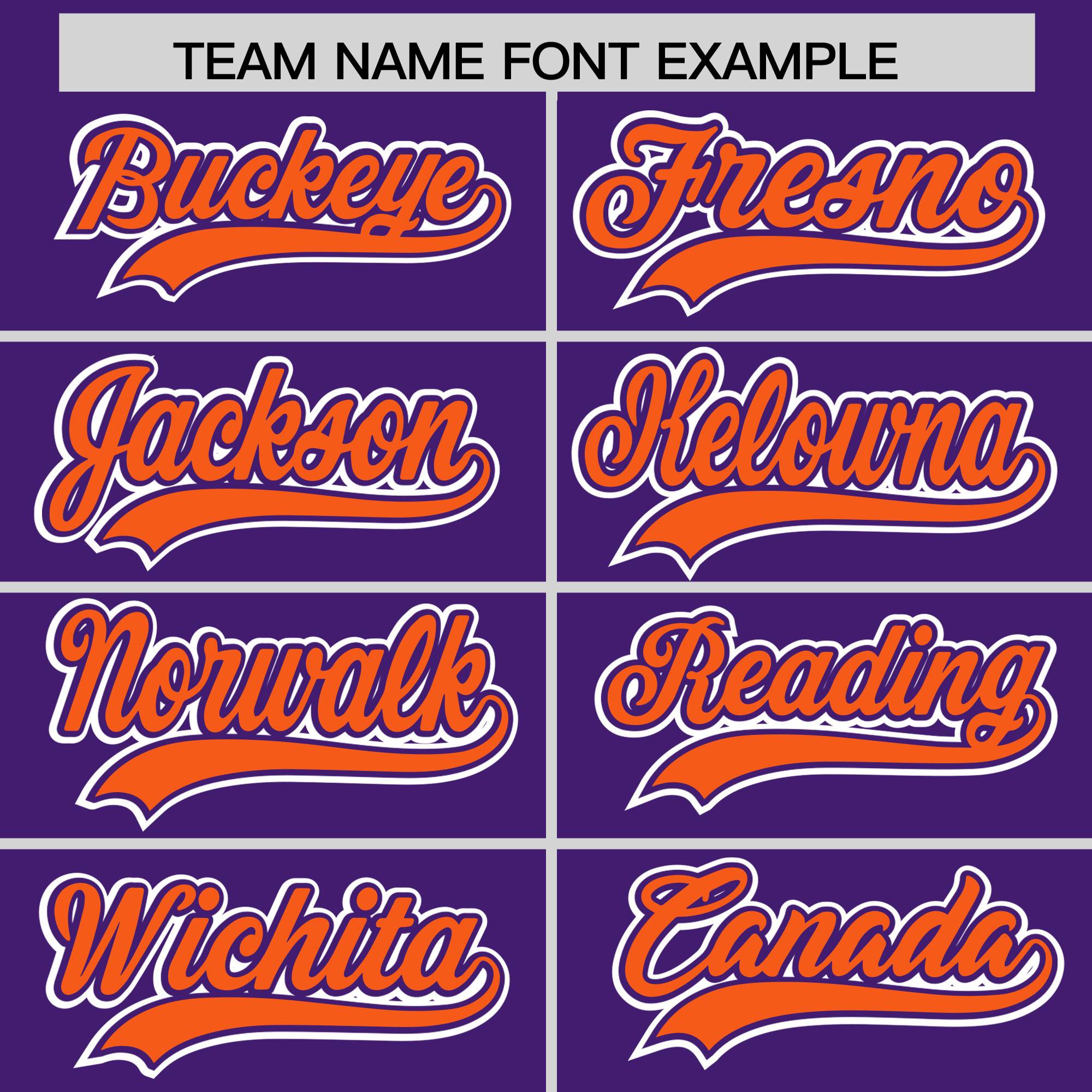 Custom Purple Orange Personalized Color Block Authentic Baseball jersey