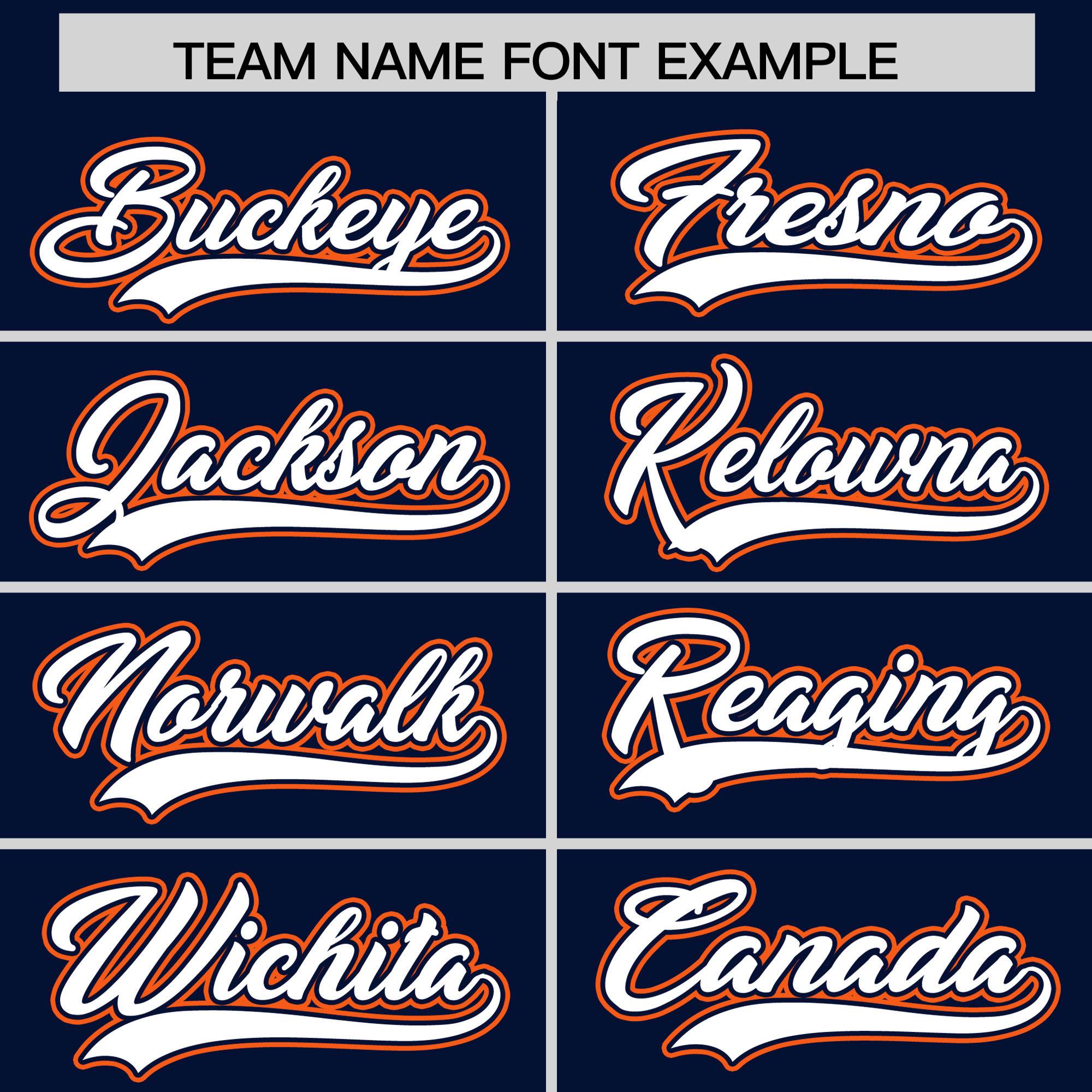 Custom Navy Orange Personalized Color Block Authentic Baseball jersey