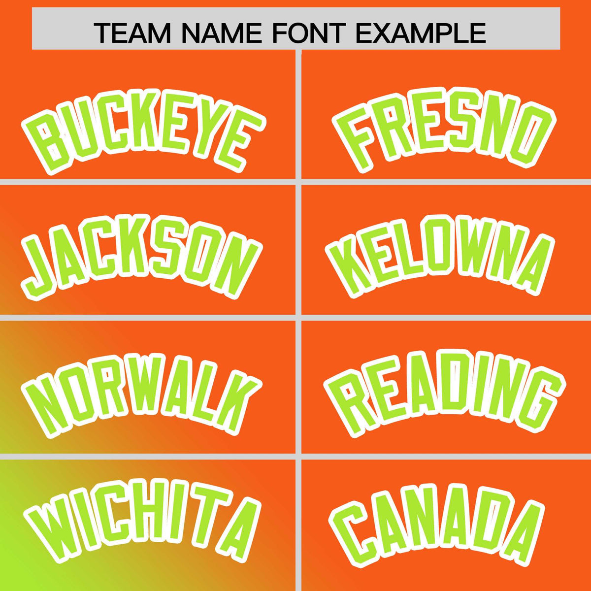 Custom Orange Neon Green Diagonal Stripe Personalized Gradient Fashion Baseball Jersey