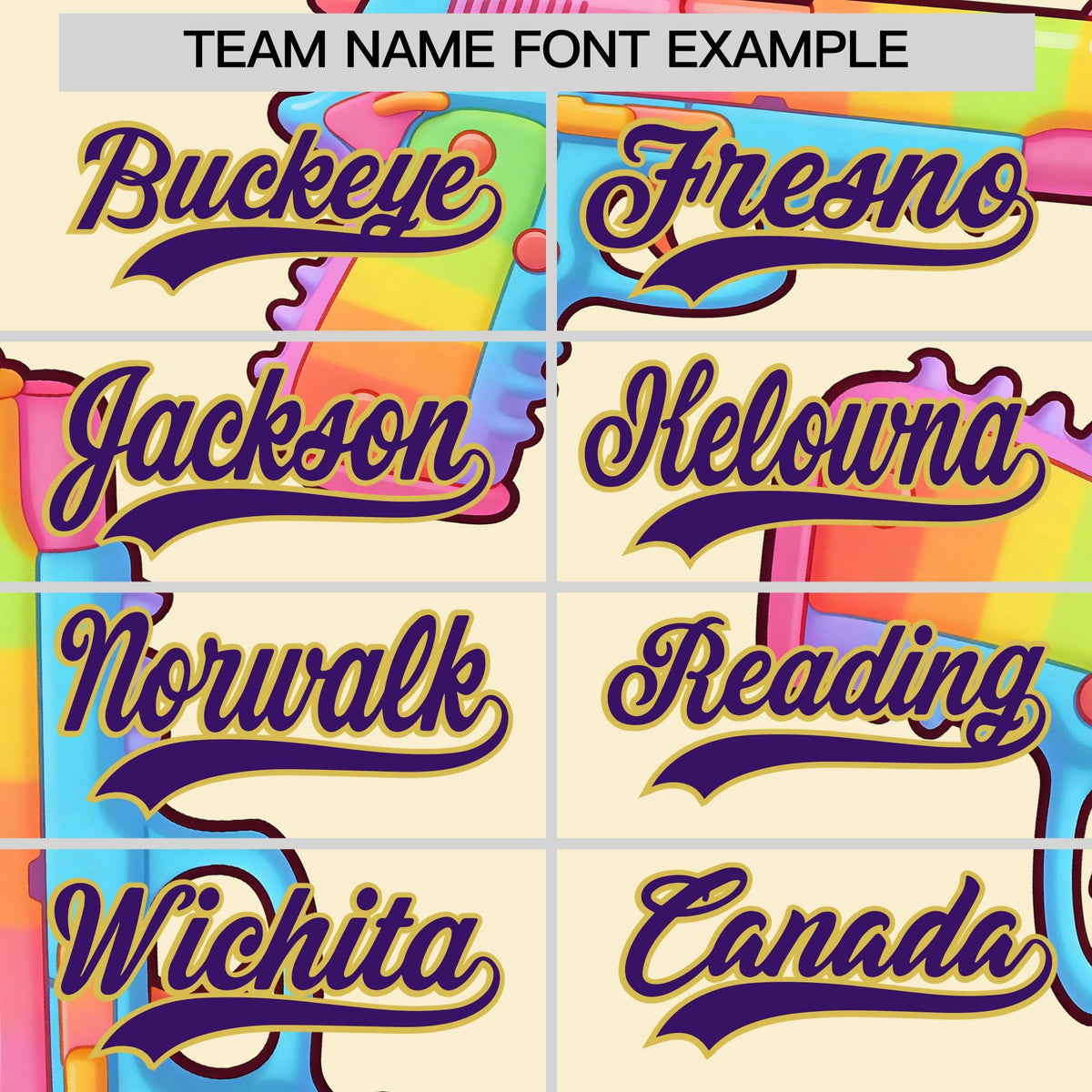 Custom Youth Baseball Jersey Cream Purple Sugar-Coated Firepower Graffiti Pattern Street Style