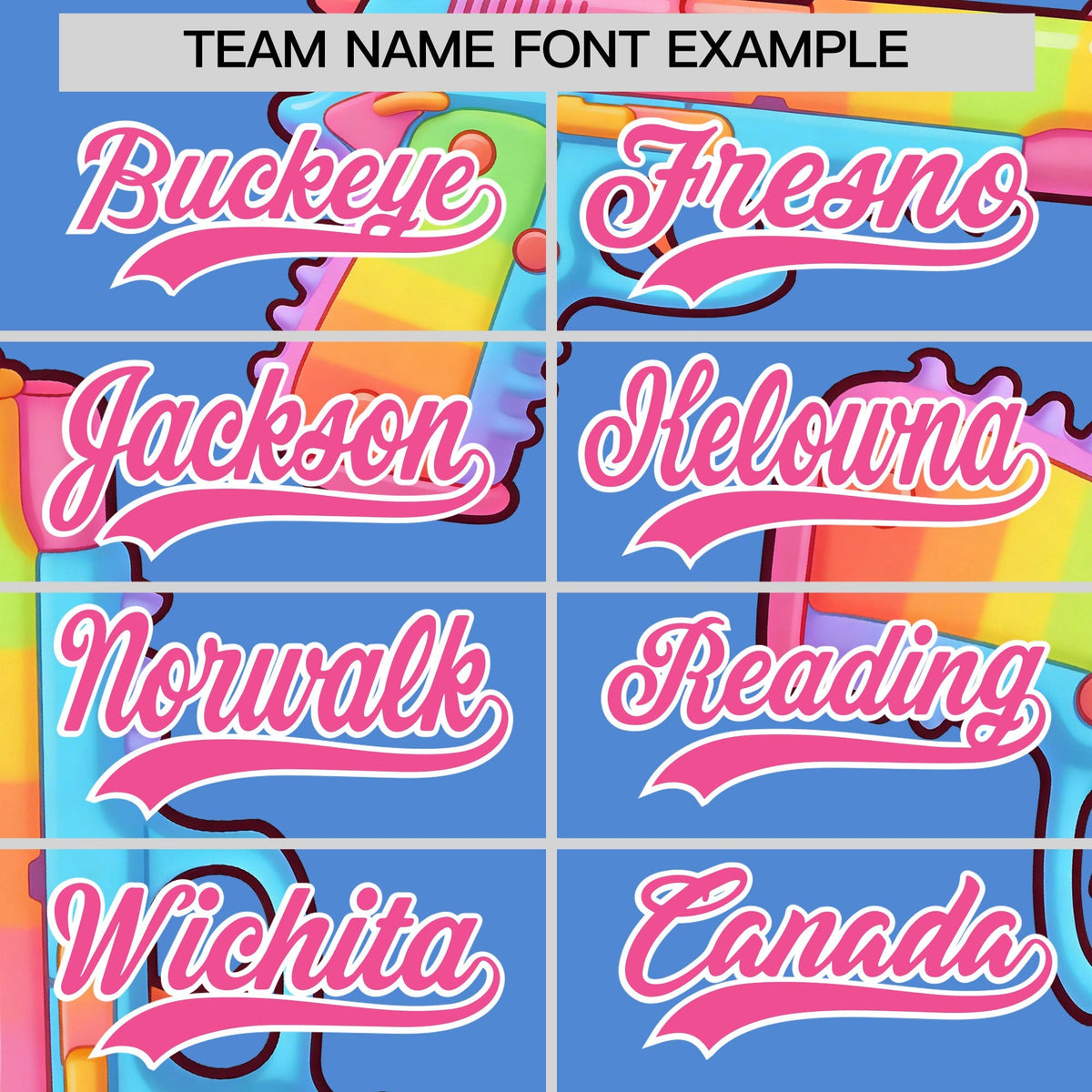 Custom Youth Baseball Jersey Powder Blue Pink Sugar-Coated Firepower Graffiti Pattern Urban Fashion