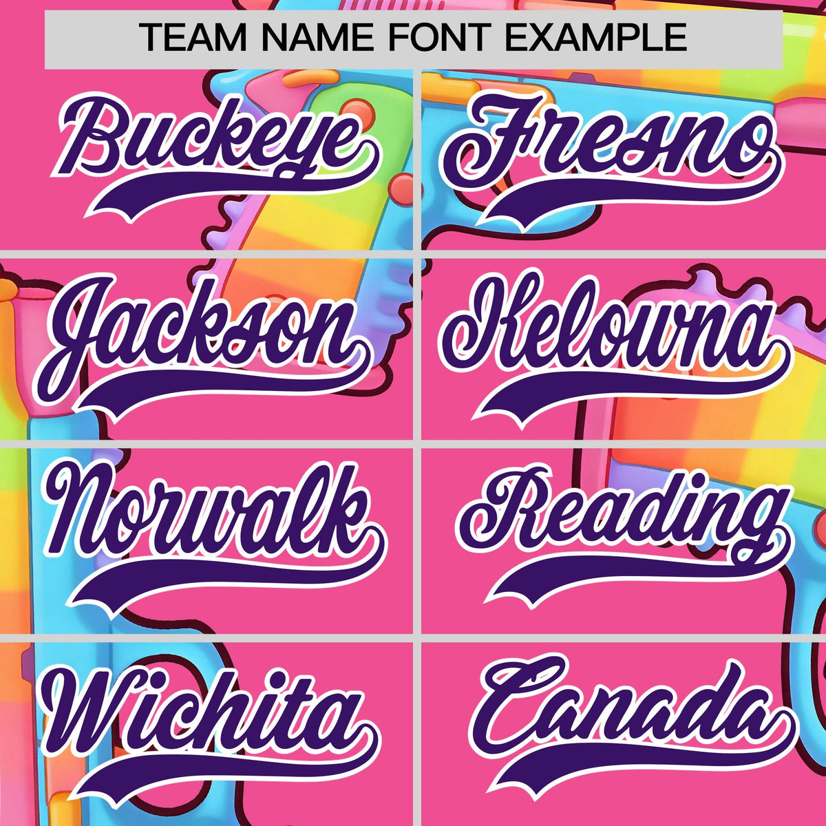 Custom Youth Baseball Jersey Pink Purple Sugar-Coated Firepower Graffiti Pattern Street Style