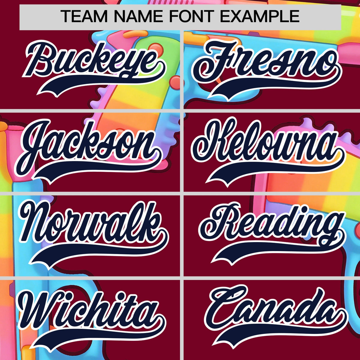 Custom Youth Baseball Jersey Crimson Navy Sugar-Coated Firepower Graffiti Pattern Street Style