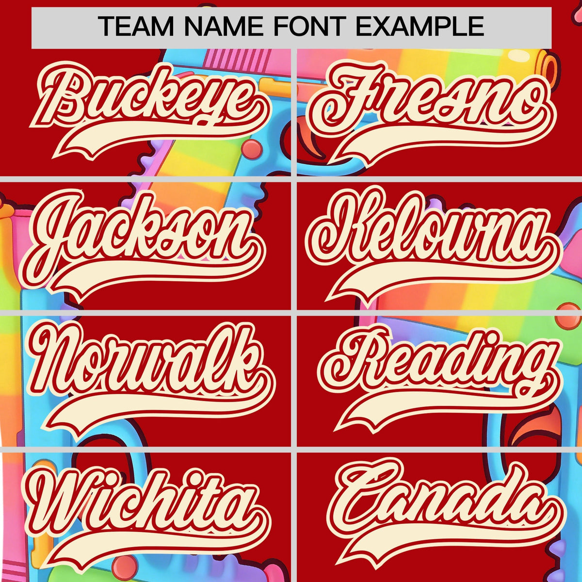 Custom Youth Baseball Jersey Red Cream Sugar-Coated Firepower Graffiti Pattern Hip-hop