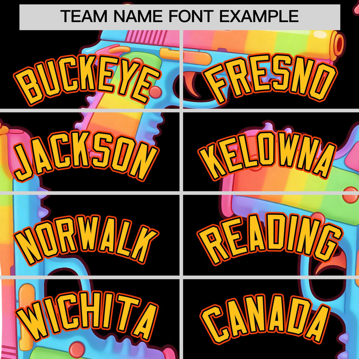 Custom Youth Baseball Jersey Black Yellow Sugar-Coated Firepower Graffiti Pattern Hip-hop