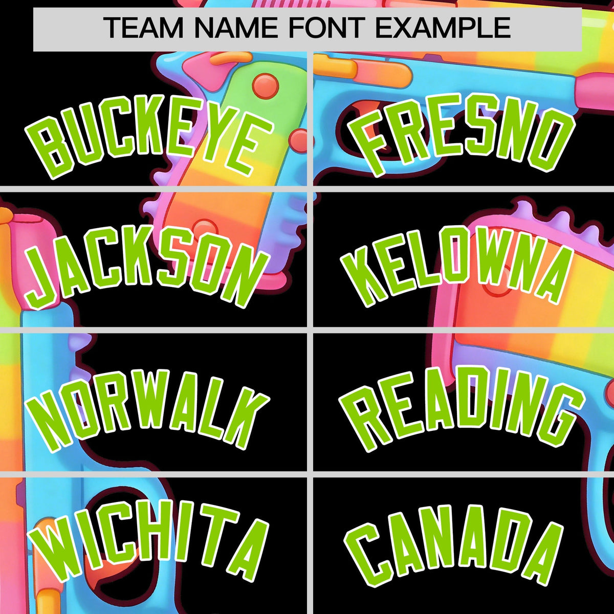 Custom Youth Baseball Jersey Black Neon Green Sugar-Coated Firepower Graffiti Pattern Hip-hop