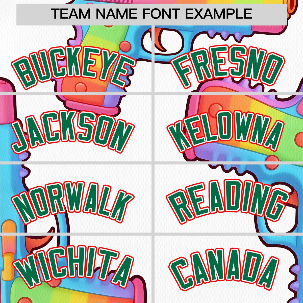 Custom Youth Baseball Jersey White Kelly Green Sugar-Coated Firepower Graffiti Pattern Hip-hop