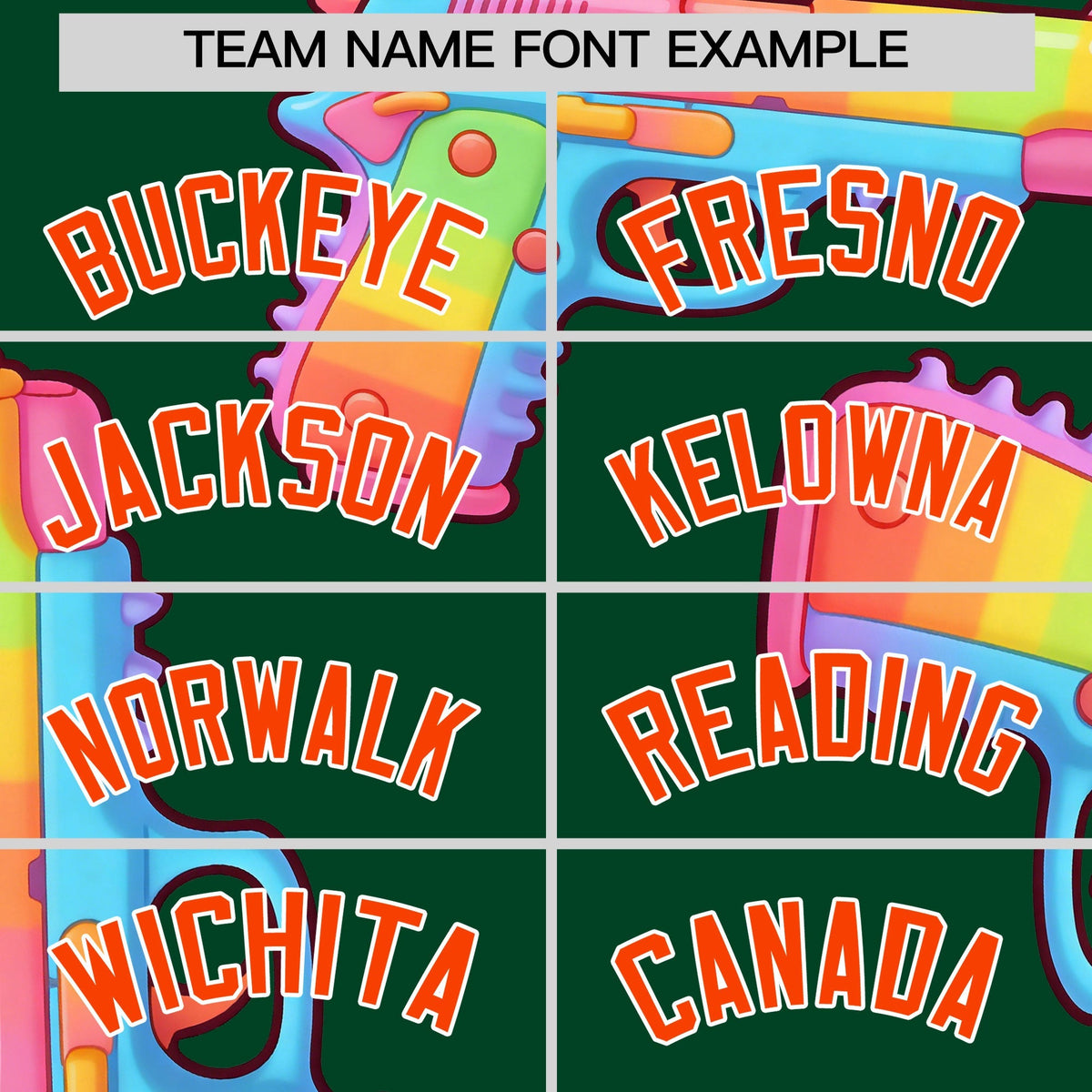 Custom Youth Baseball Jersey Dark Green Orange Sugar-Coated Firepower Graffiti Pattern Hip-hop