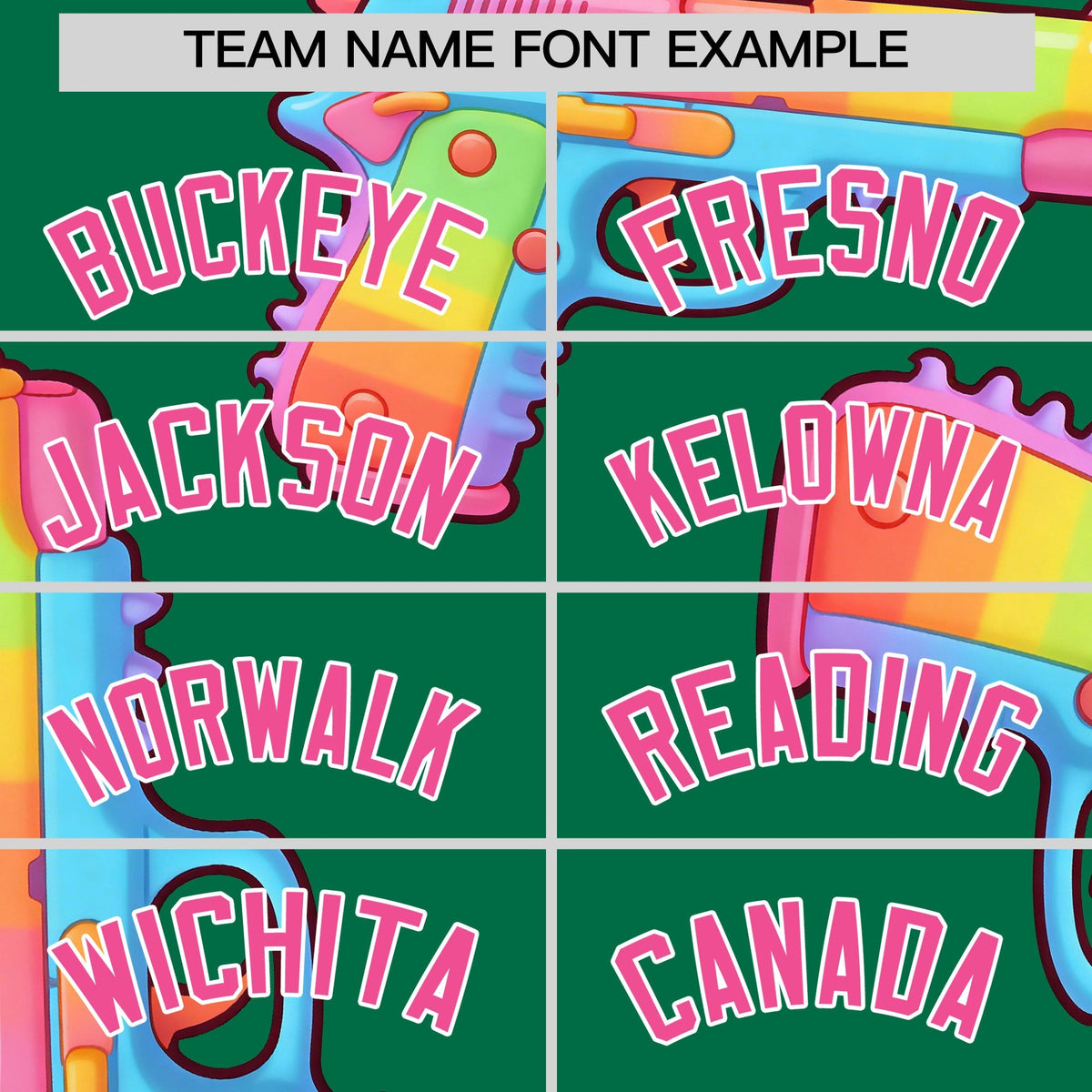 Custom Youth Baseball Jersey Kelly Green Pink Sugar-Coated Firepower Graffiti Pattern Hip-hop