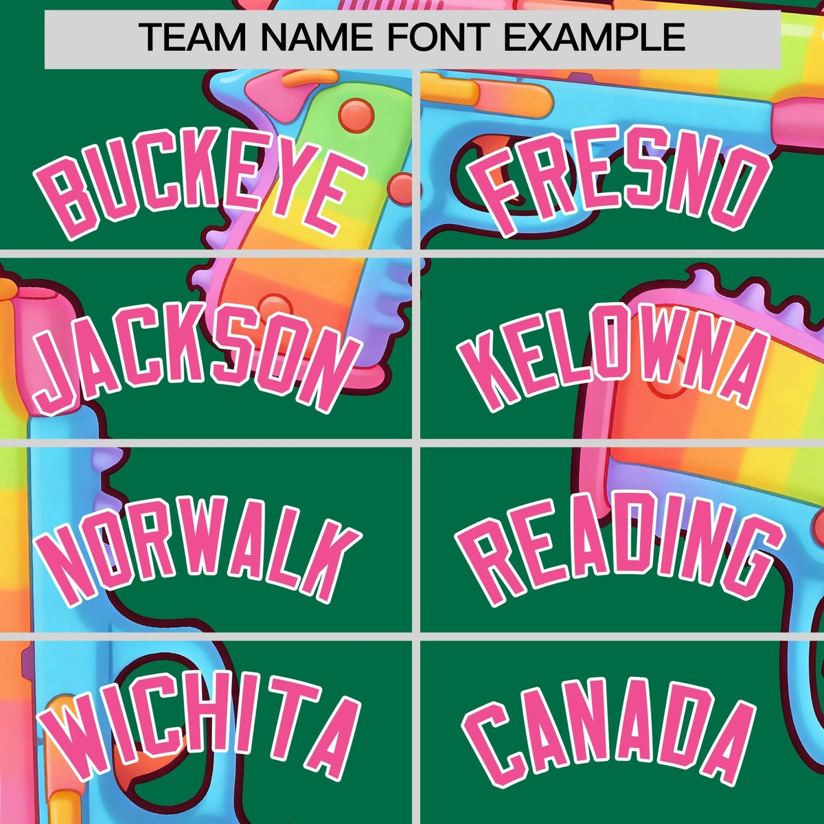 Custom Youth Baseball Jersey Kelly Green Pink Sugar-Coated Firepower Graffiti Pattern Hip-hop