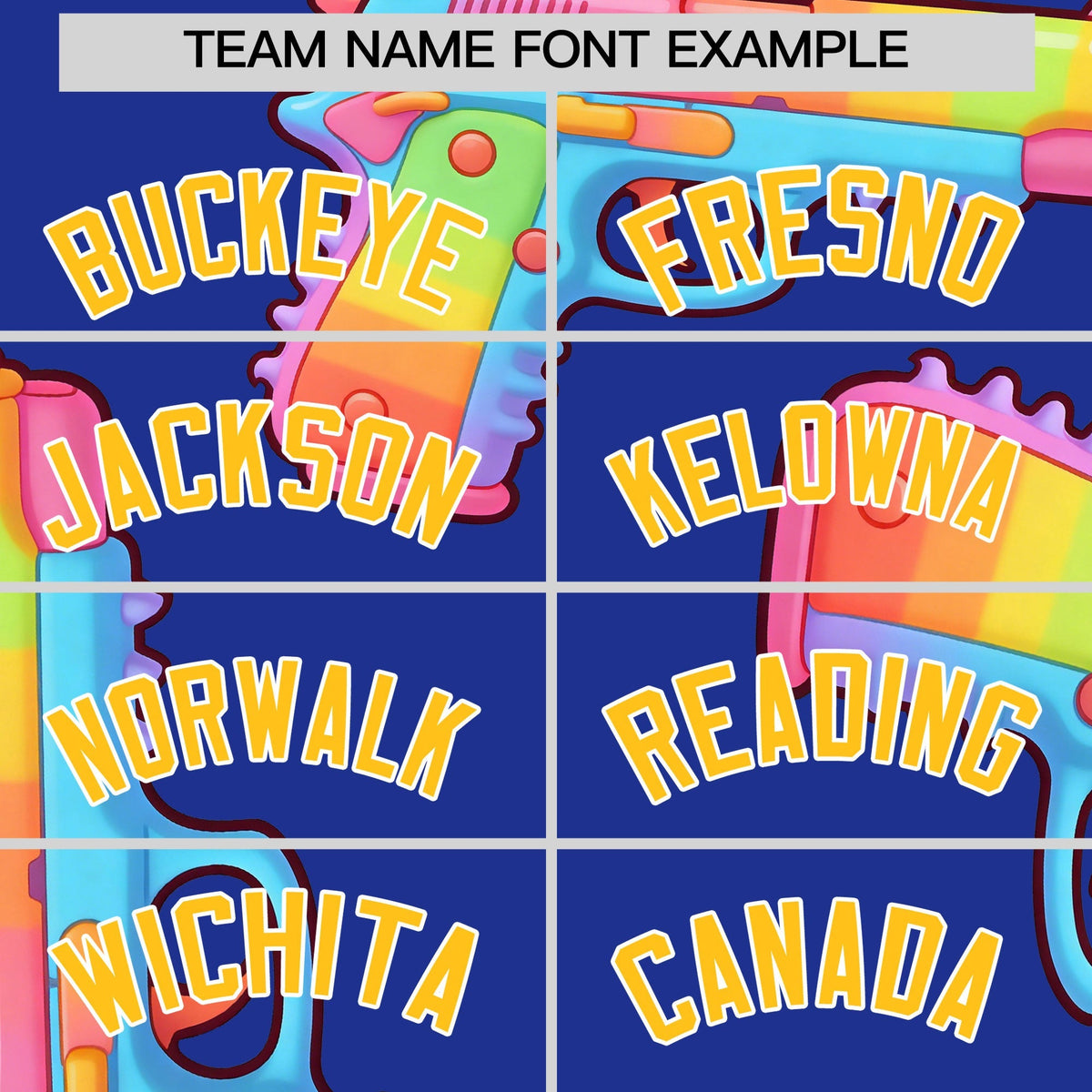 Custom Youth Baseball Jersey Royal Blue Yellow Sugar-Coated Firepower Graffiti Pattern Hip-hop