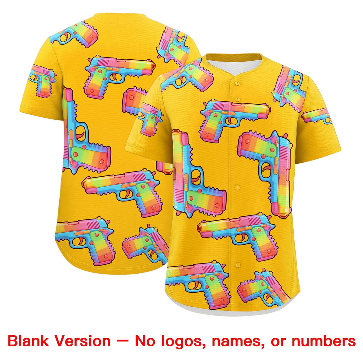 Custom Youth Baseball Jersey Yellow Pink Sugar-Coated Firepower Graffiti Pattern Hip-hop