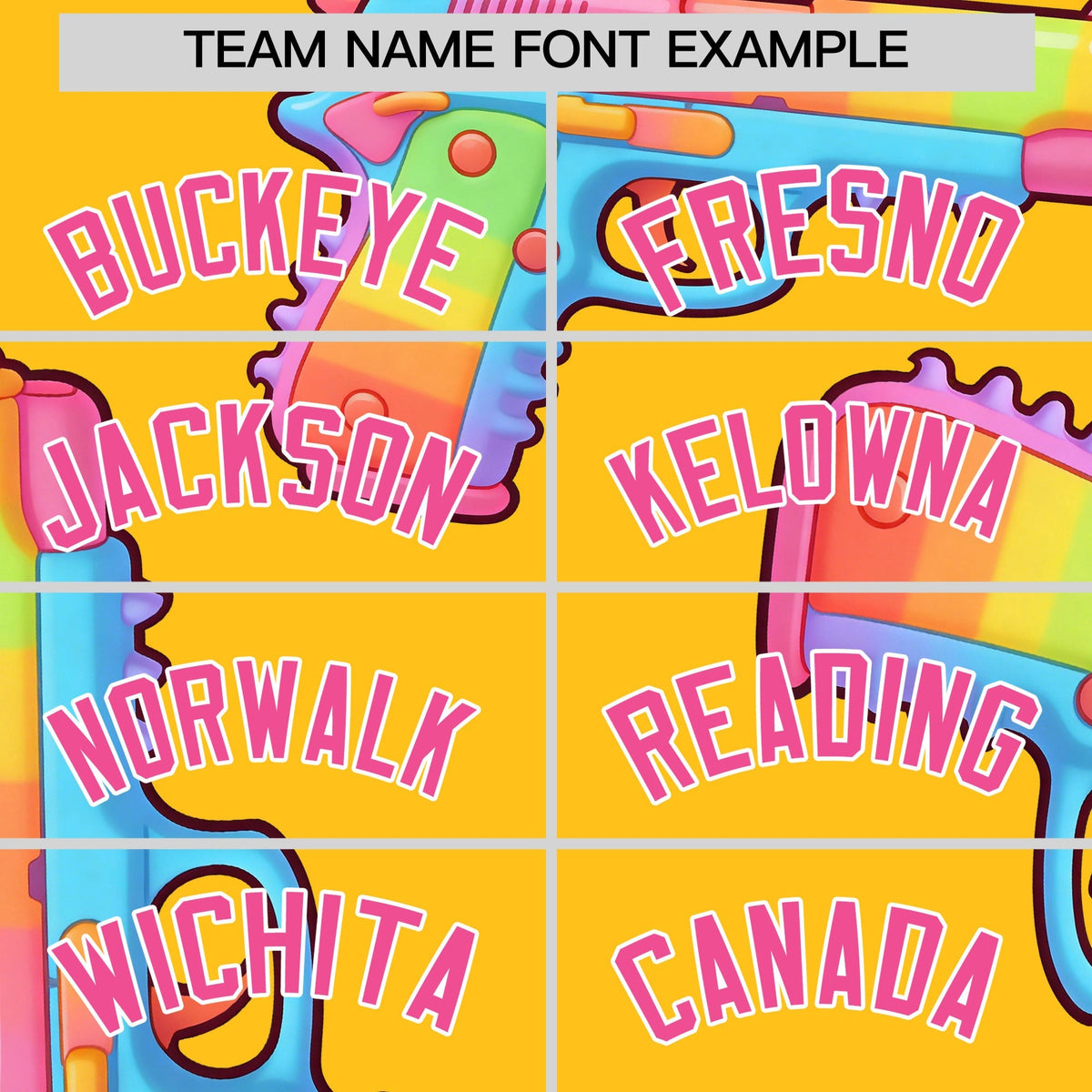 Custom Youth Baseball Jersey Yellow Pink Sugar-Coated Firepower Graffiti Pattern Hip-hop