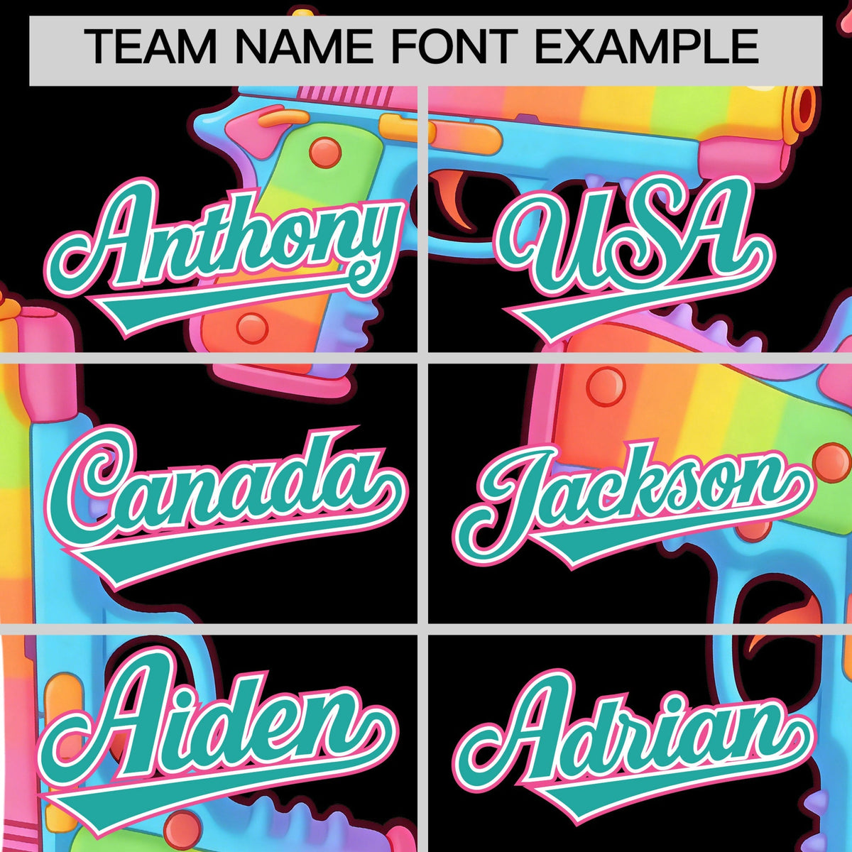 Custom Youth Baseball Jersey Black Aqua Sugar-Coated Firepower Graffiti Pattern Urban Fashion