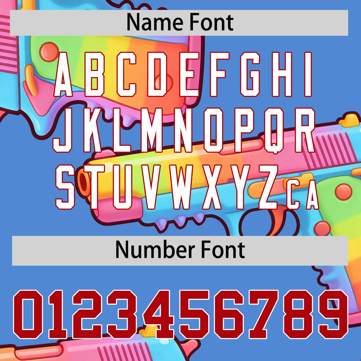 Custom Youth Baseball Jersey Powder Blue Red Sugar-Coated Firepower Graffiti Pattern Urban Fashion