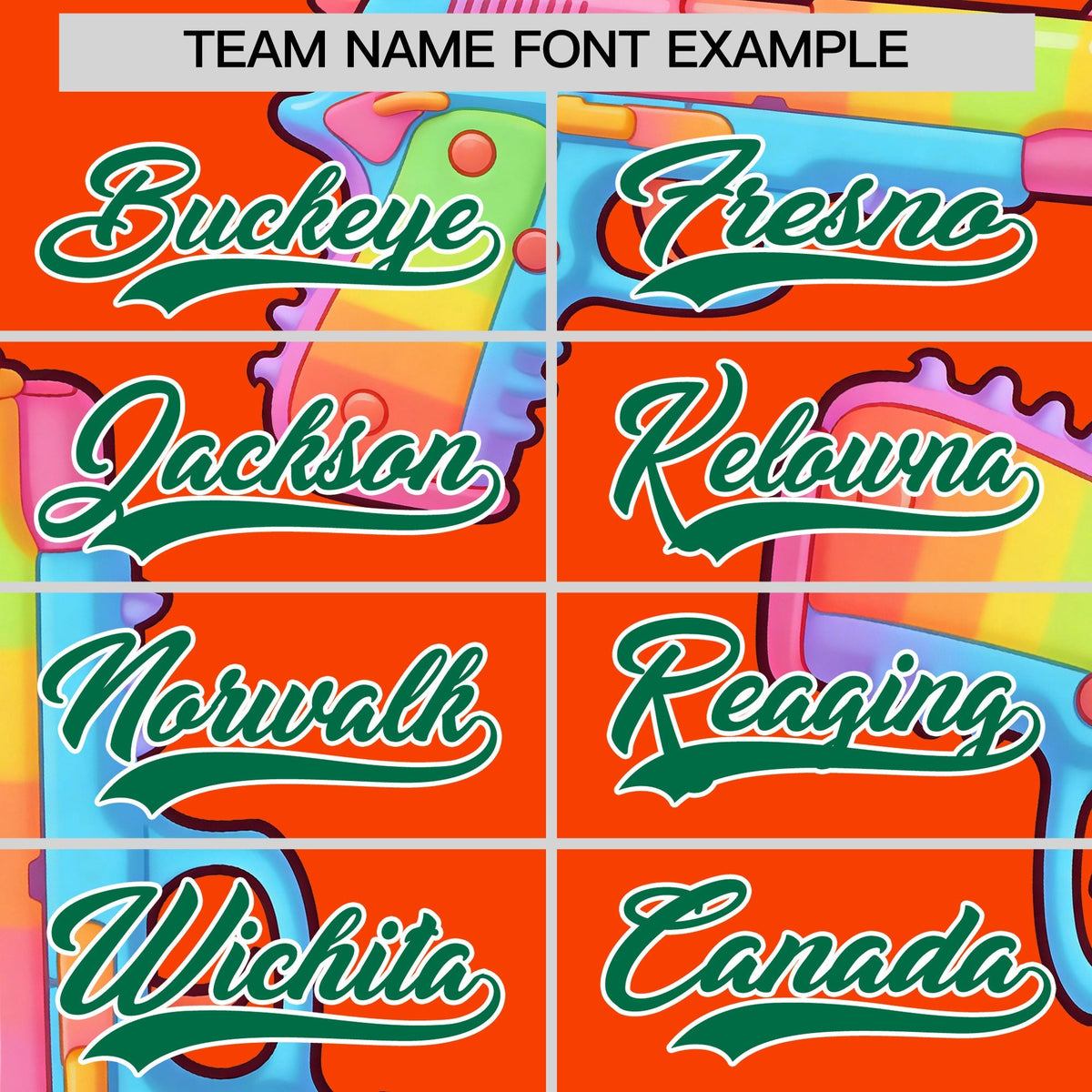 Custom Youth Baseball Jersey Orange Kelly Green Sugar-Coated Firepower Graffiti Pattern Hip-hop