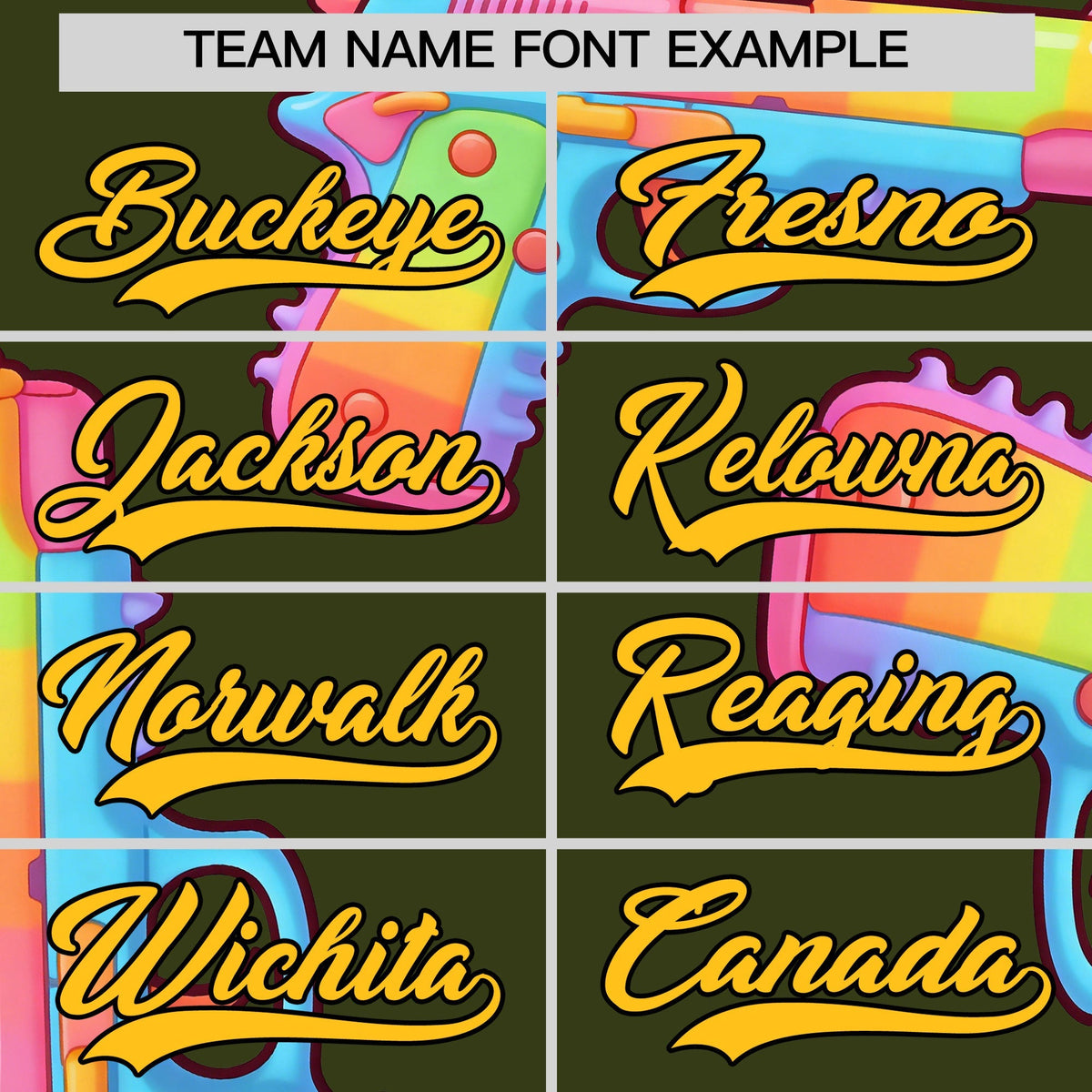 Custom Youth Baseball Jersey Olive Yellow Sugar-Coated Firepower Graffiti Pattern Street Style